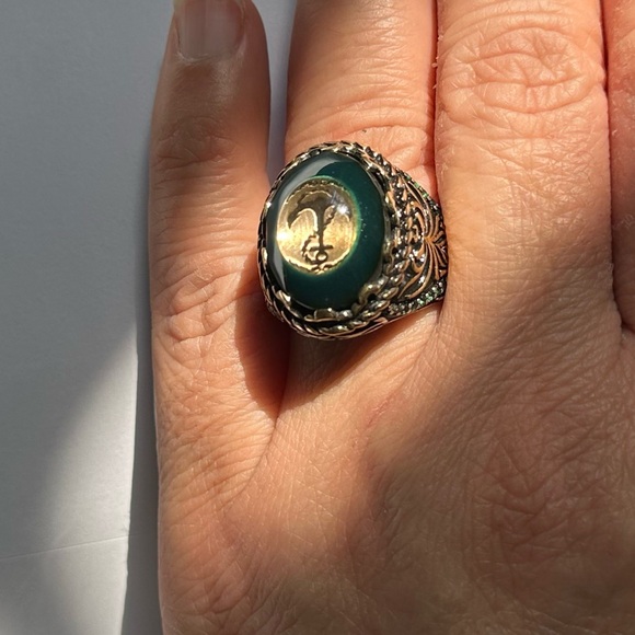 925 Silver Nautical Pirate Sailor Anchor Ring Unisex - Picture 5 of 7